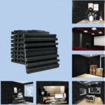 AcousticNest Line Diffuser Studio Wall Panel with Absorption Foam for ProStudio Sound Setup, Broadband Sound Absorber – Featuring Periodic Groove Structure