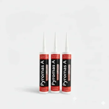 AcousticNest ‘Pyromas A’ Intumescent Acrylic Sealant: Acoustic and fire sealant offering noise reduction of up to 52dB and 4-hour fire resistance ( 310ml cartridges )