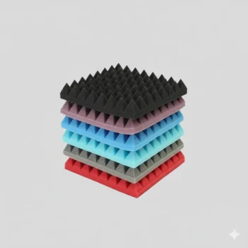 AcousticNest High-Density Pyramid Acoustic Panels, Premium-Grade Soundproofing for Studio Noise, Echo Reduction, and Absorption, with 3D Structure