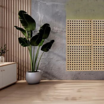AcousticNest WoodperfTM Perforated Wooden Acoustic Panel made Medium density fiber board Excellent sound control and laminate finish